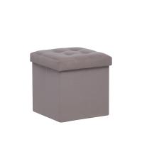 Пуф Leset Плуто складной с крышкой, велюр серый  VELUTTO 08