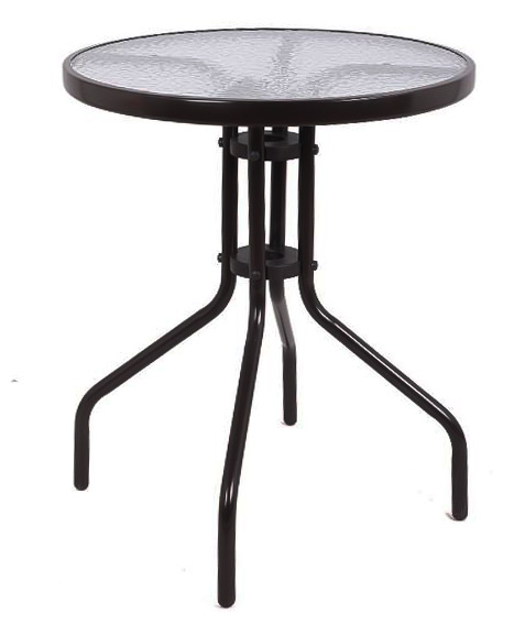 Стол LRRT-007 Круглый, металл/стекло