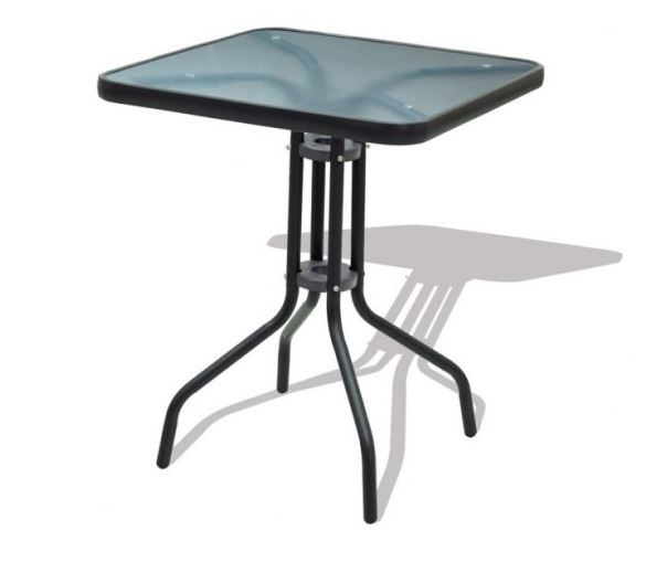 Стол квадратный арт. SC-073 70*70, (каркас черн., столешница стекло) "Garden story"
