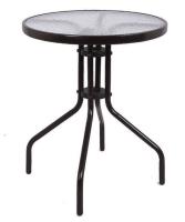 Стол LRRT-007 Круглый, металл/стекло