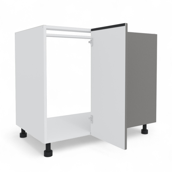 КАТАНИЯ  Стол угловой под мойку 1000 Белый жемчуг/EVO Тёмно-серый МАТОВЫЙ