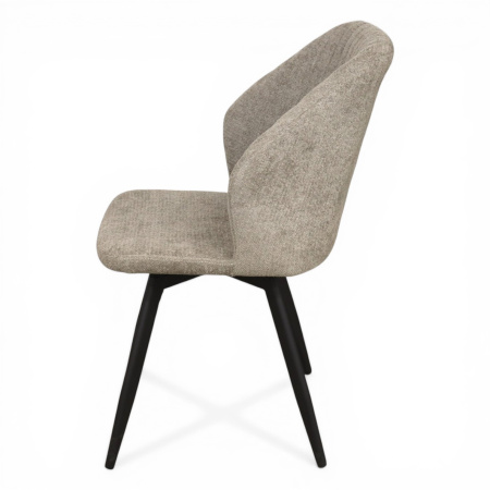 Стул Бьянка NEW Поворотный BL04-бежево-серый+нога 360F40 черный