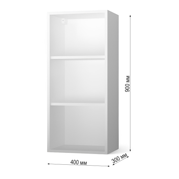 НОВА ВЫСОТА 900 Корпус шкафа настенного 1-но дверного 400 / Белый
