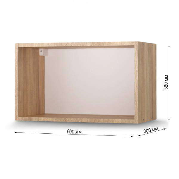 НОВА Корпус шкафа над вытяжкой 600  h -360 / Дуб сонома