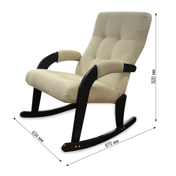 Кресло-качалка Leset Спринг венге, ткань V 18