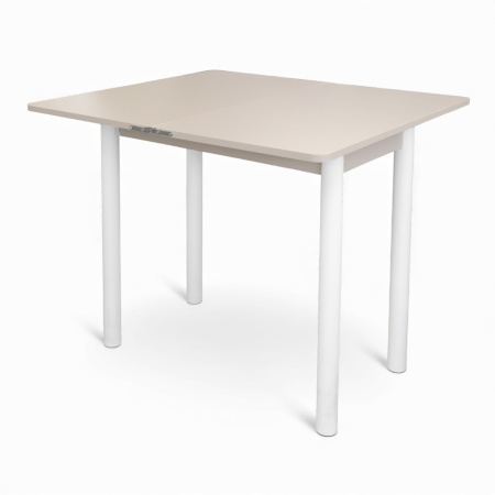 Стол кухонный Уют 4 45(+45)*80*75 Кашемир/белый