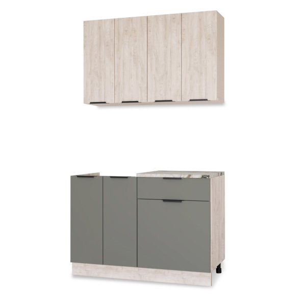 Кухня ДЖАЗ  Дуб Эндгрейн/ЭвоГлосс Тёмно Серый +сушка+планка