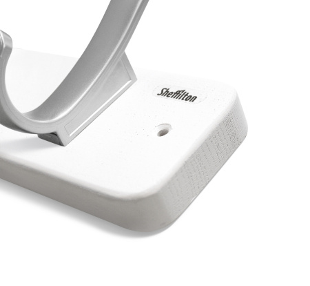 Вешалка SHT-WH20 дерево (бук)/пластик (беленый/серебро)