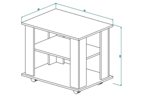 Стол журнальный СЖ-10 Ясень шимо светлый/Ясень шимо темный