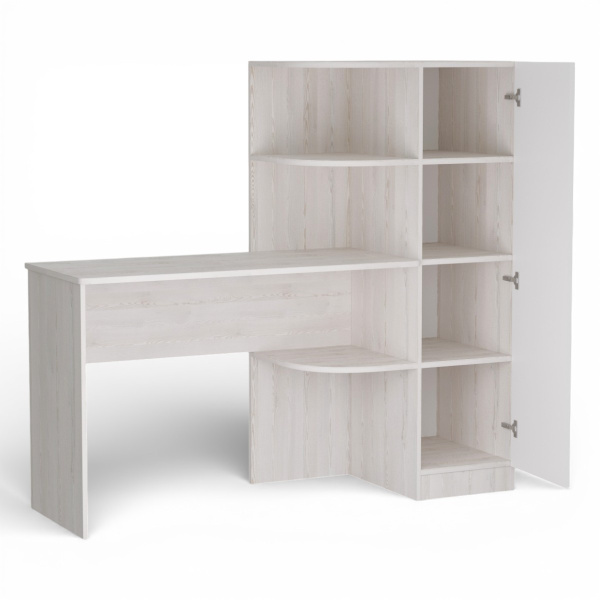 Стол письменный КРИСТИН – 1  Сосна лофт/ Белый Правый