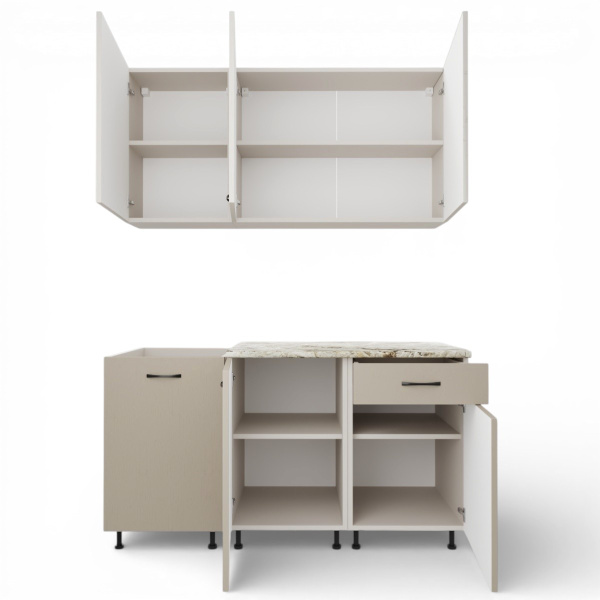 Кухонный гарнитур  №2/1 Кашемир/Дуб Латте/Дуб Мокко