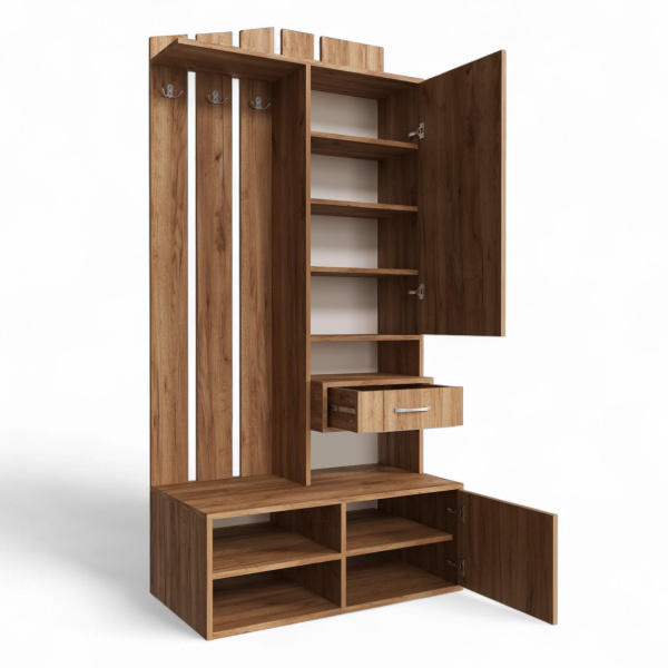 Прихожая с зеркалом Рейн-1 Дуб Крафт Табачный