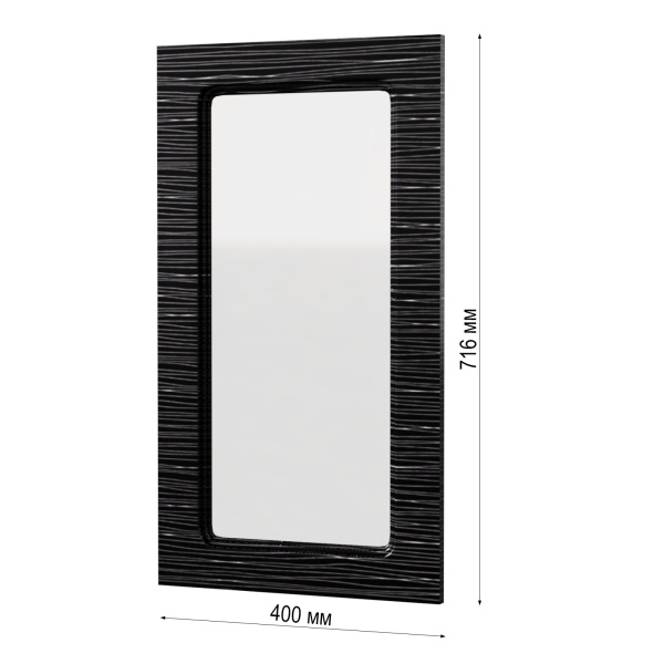 Фасад  ЧЕРНЫЙ СТРАЙП 400 СТЕКЛО 