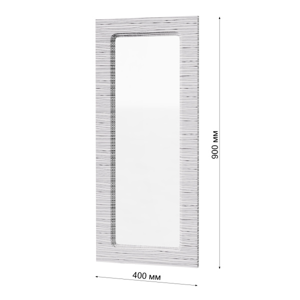 Фасад БЕЛЫЙ СТРАЙП 400 СТЕКЛО Высота 900