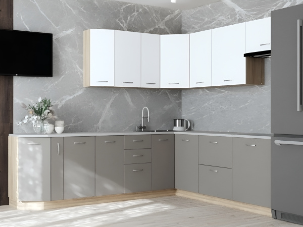 Фасад СЕРЫЙ МАТОВЫЙ h = 360 * 600